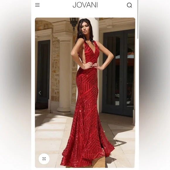 Stunning Jovani Royal Blue Sequin Prom Dress - Picture 6 of 6